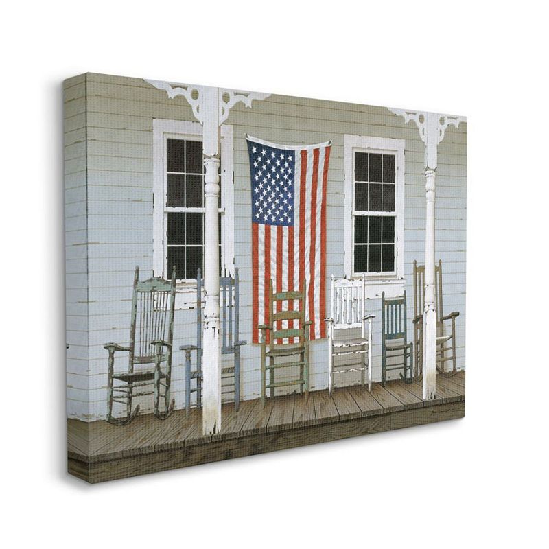 Stupell Home Decor Distressed Rocking Chair Porch Americana Wall Art, Multi