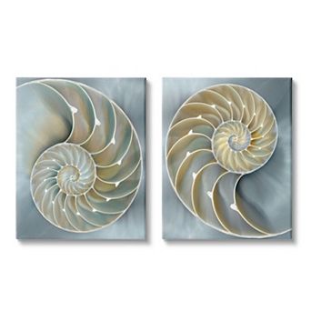 Stupell Home Decor Intricate Nautilus Design Wall Art 2 pc Set