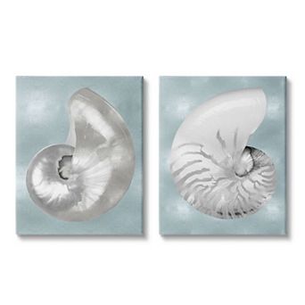 Stupell Home Decor Minimal Nautilus Shell Wall Art 2 pc Set