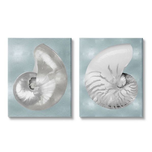 Stupell Home Decor Minimal Nautilus Shell Wall Art 2 Piece Set