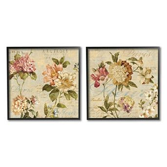 Stupell Home Decor Vintage French Floral Wall Art 2 pc Set