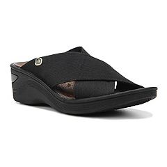 Stretch fabric hot sale wedge sandals