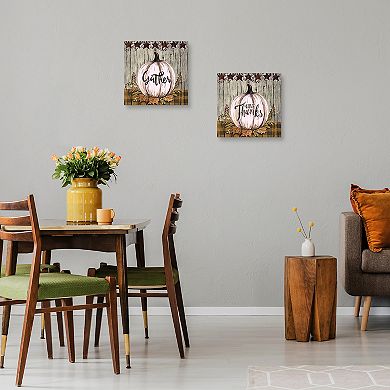 Master Piece Country Pumpkin Gather and Give Thanks Wall Art