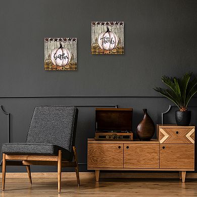 Master Piece Country Pumpkin Gather and Give Thanks Wall Art