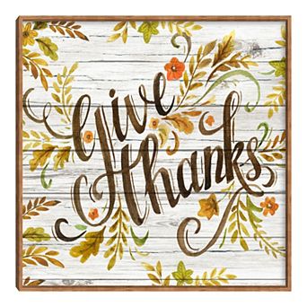 Fine Art Canvas Give Thanks Canvas Wall Art