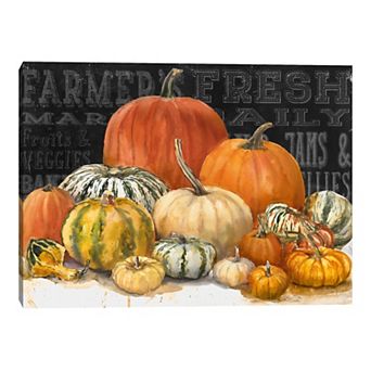 Fine Art Canvas Pumpkin Valley Black Wall Art