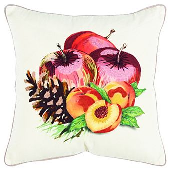 Rizzy Home Fruit and Pinecones Throw Pillow