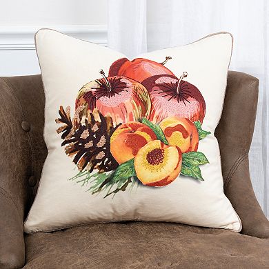 Rizzy Home Fruit and Pinecones Throw Pillow