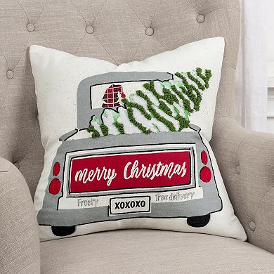 Rizzy Home Holiday Truck Throw Pillow