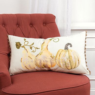 Rizzy Home Gold Gourds Throw Pillow