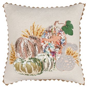Rizzy Home Festive Gourds Throw Pillow