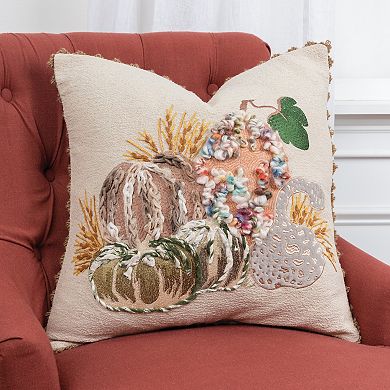 Rizzy Home Festive Gourds Throw Pillow