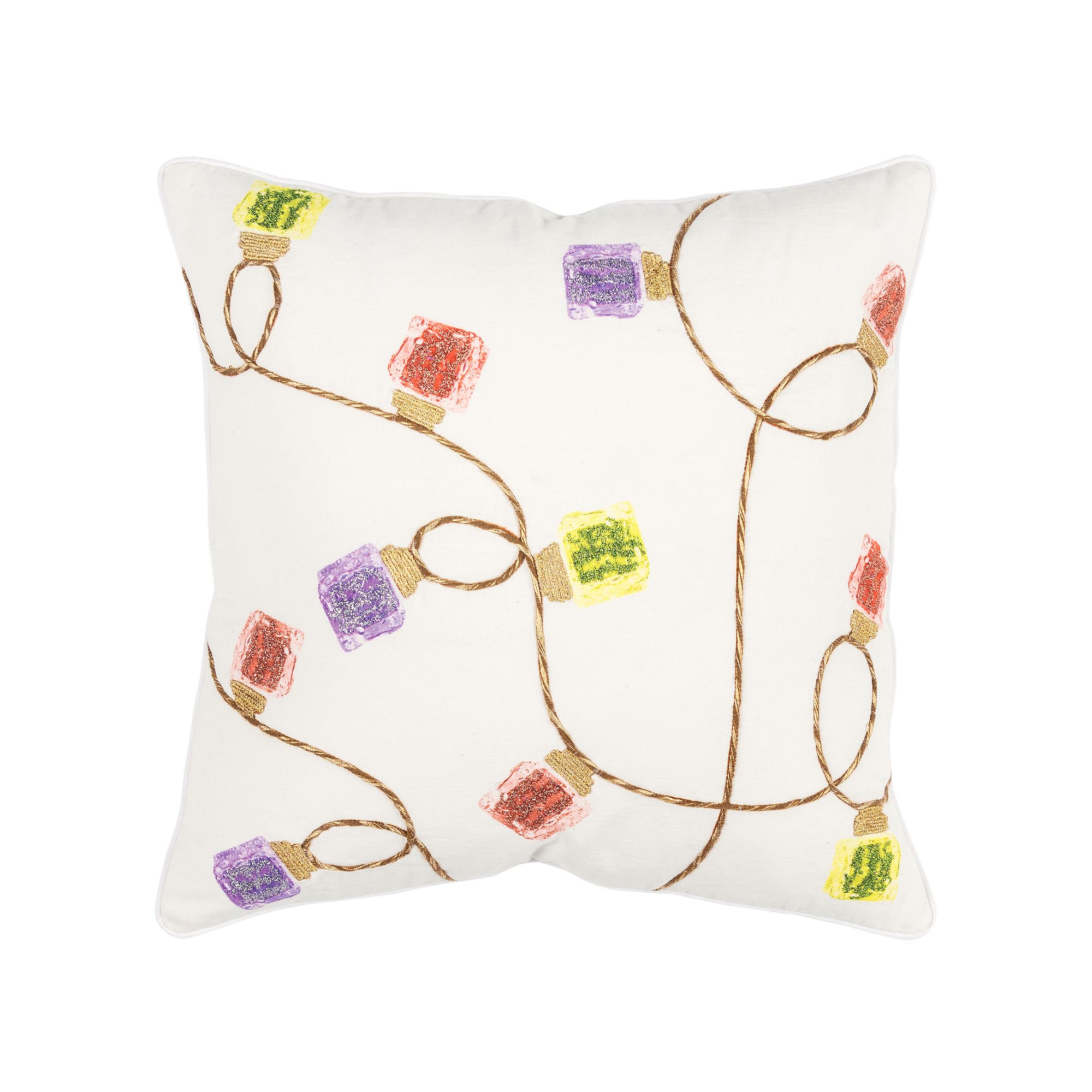 Rizzy Home String of Lights Throw Pillow, Multi