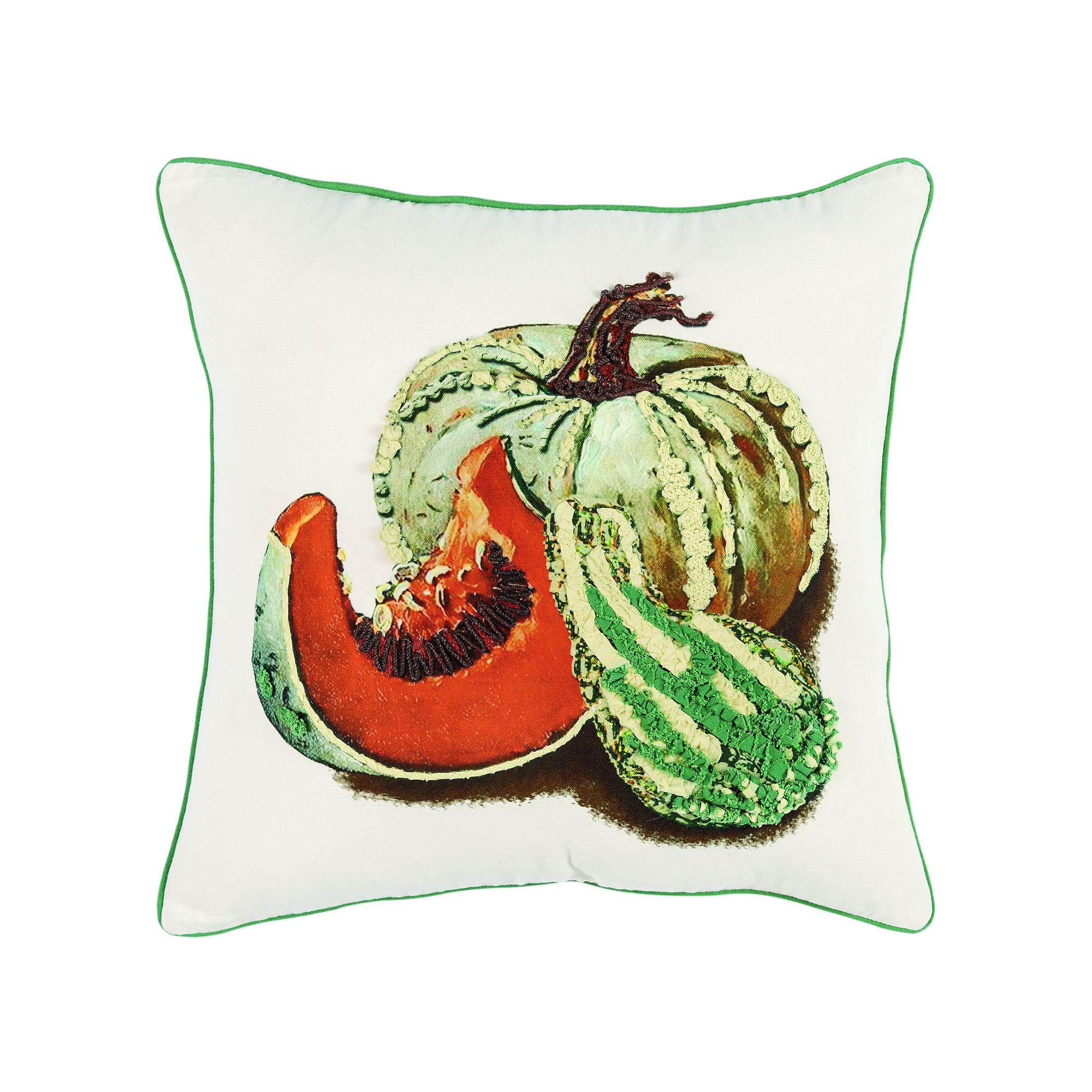 Rizzy Home Gourds Throw Pillow, Green