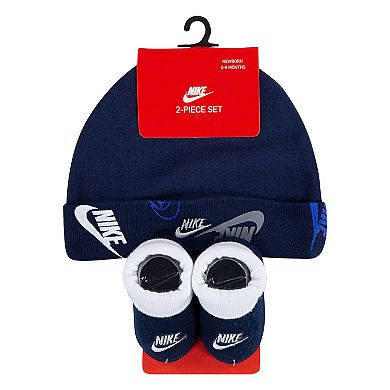 Baby Nike Logo Hat & Bootie Socks Set