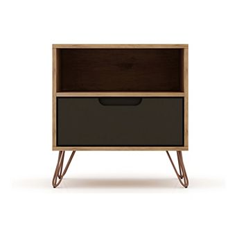 MANHATTAN COMFORT Rockefeller 1-Drawer Nightstand