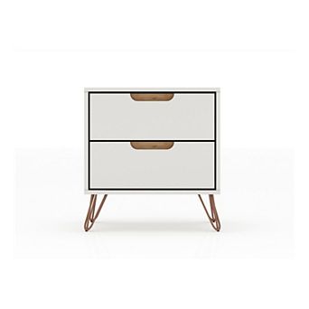 MANHATTAN COMFORT Rockefeller 2-Drawer Nightstand
