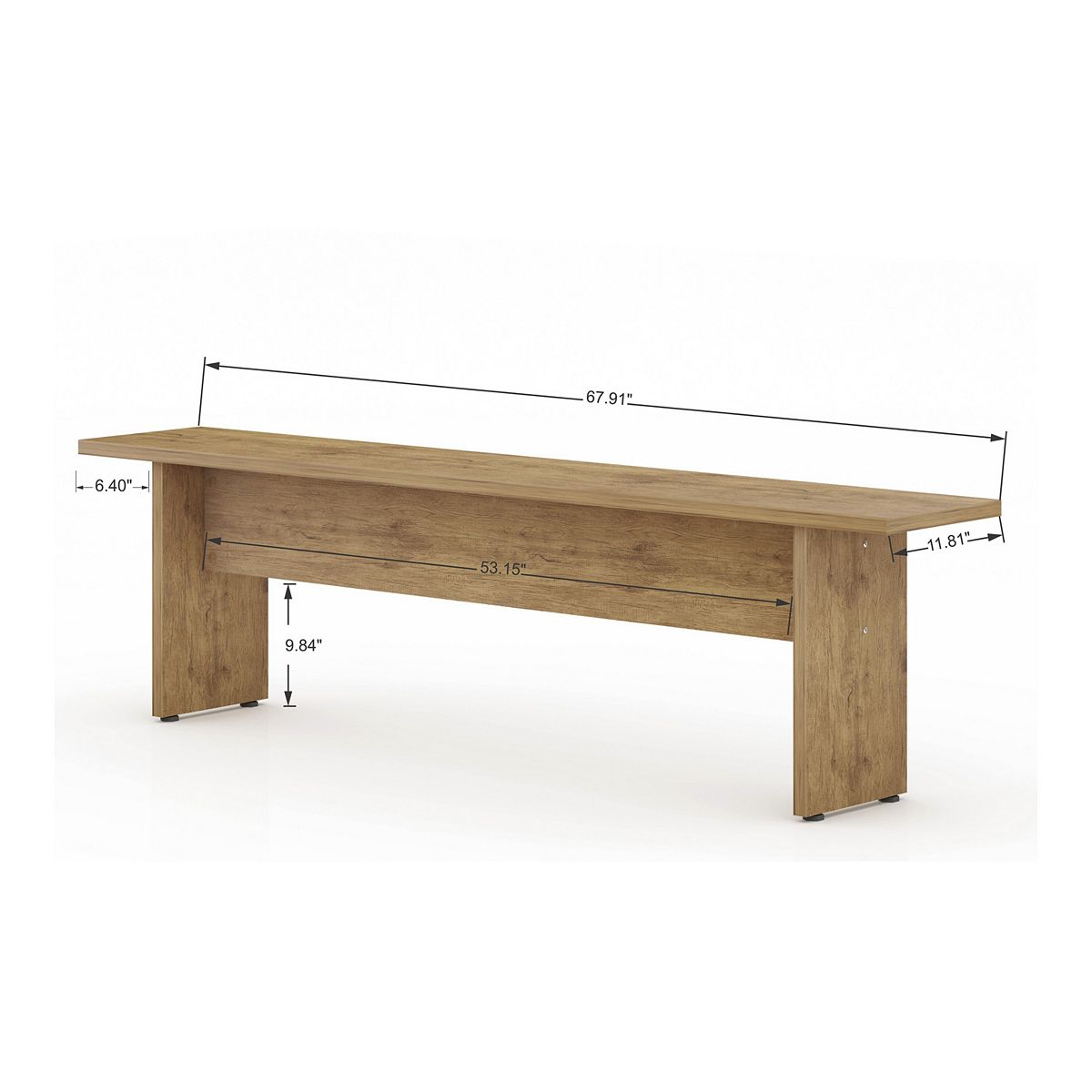 Rustic dining bench dimensions diagram