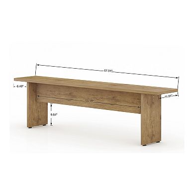 Manhattan Comfort NoMad Rustic Country Dining Bench
