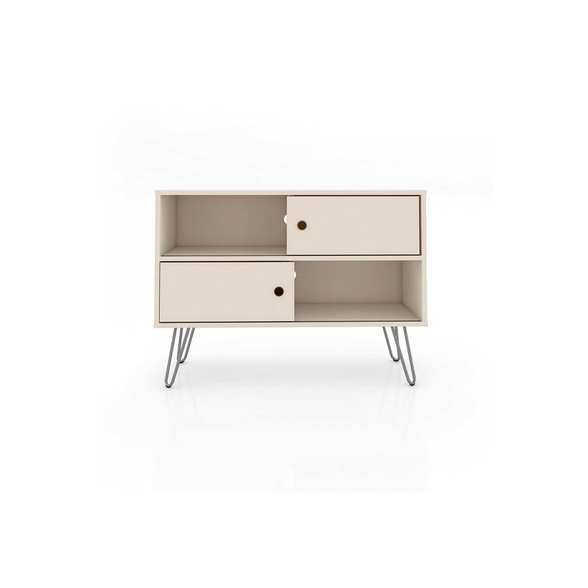 MANHATTAN COMFORT Baxter 35 4-Shelf TV Stand, Off White
