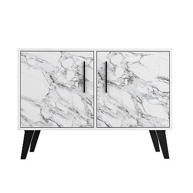 Manhattan Comfort Amsterdam 3-Shelf Double Side Table