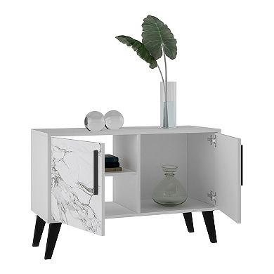 Manhattan Comfort Amsterdam 3-Shelf Double Side Table