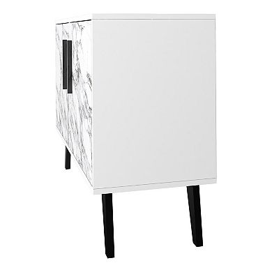 Manhattan Comfort Amsterdam 3-Shelf Double Side Table
