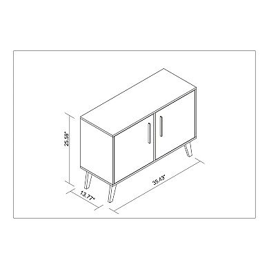 Manhattan Comfort Amsterdam 3-Shelf Double Side Table