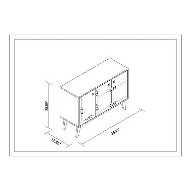 Manhattan Comfort Bromma 3-Shelf Sideboard