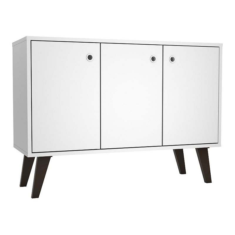 Manhattan Comfort Bromma 3-Shelf Sideboard, White