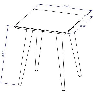 Manhattan Comfort Utopia High Square End Table