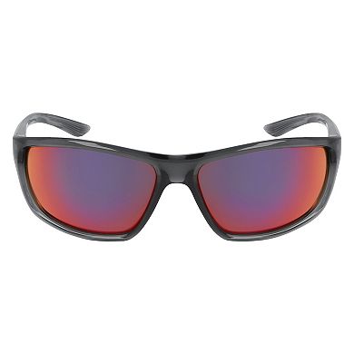 Men's Nike Rabid 64 mm Semi-Rimless Wrap Polarized Sunglasses