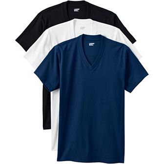 Men's Lands' End Premium Cotton V-Neck Tee - 3 Pack