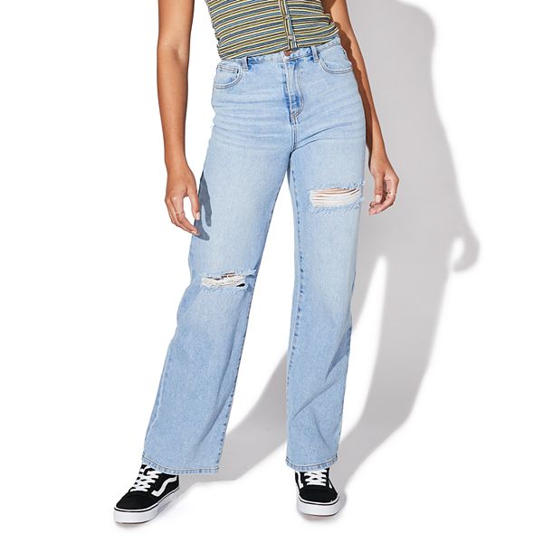 Juniors' Vylette™ Wide Leg Denim