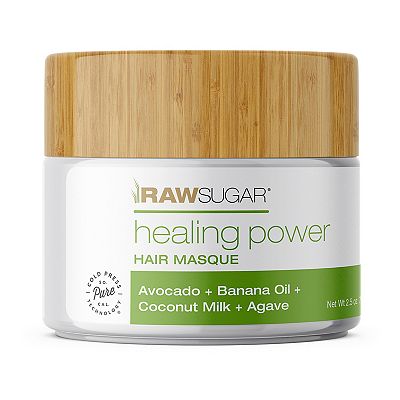 Raw Sugar Living Mini Healing Power Hair Masque - Avocado + Banana Oil +  Coconut Milk + Agave