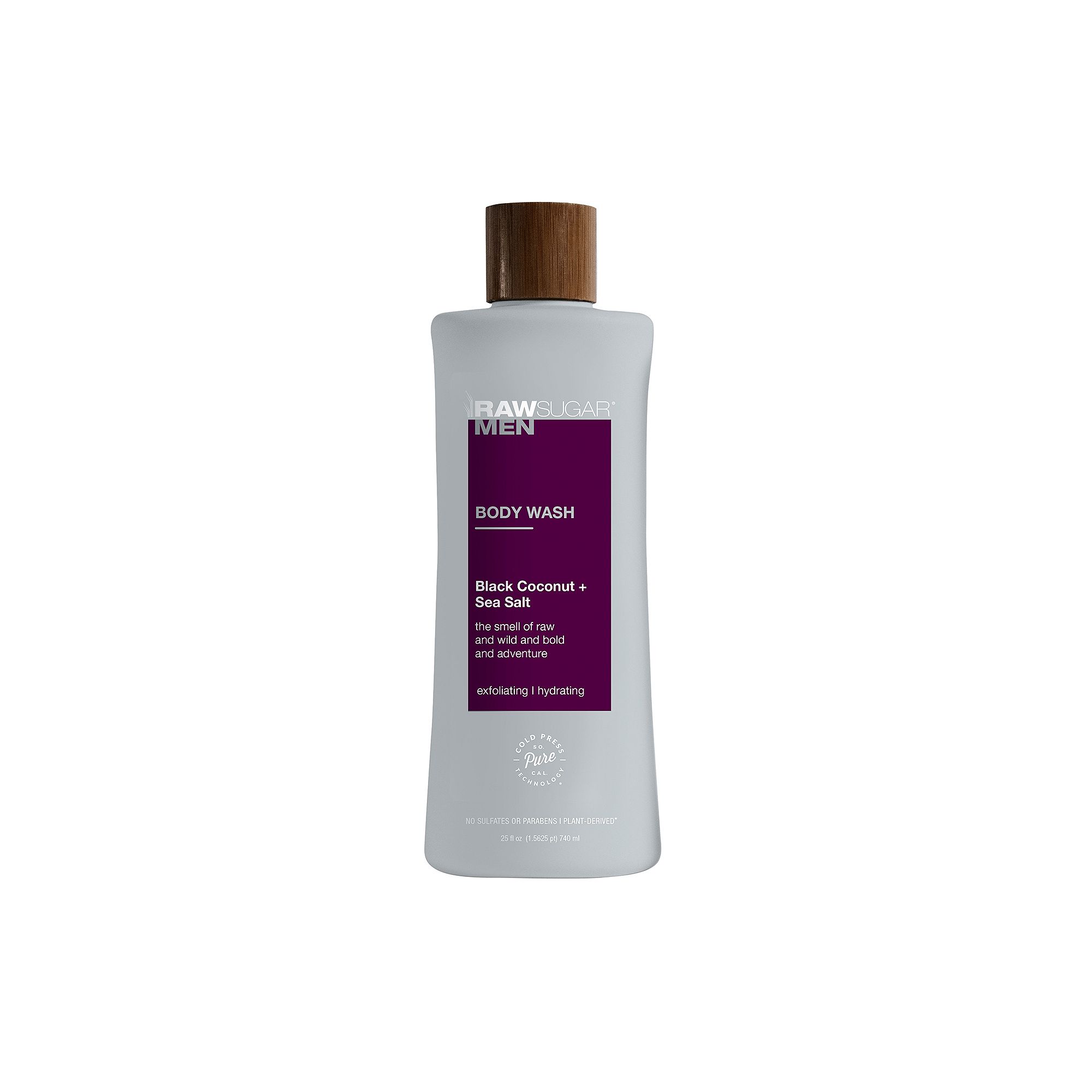 Raw Sugar Living Raw Mens Body Wash, Size: 25 FL Oz, Black White  Salt