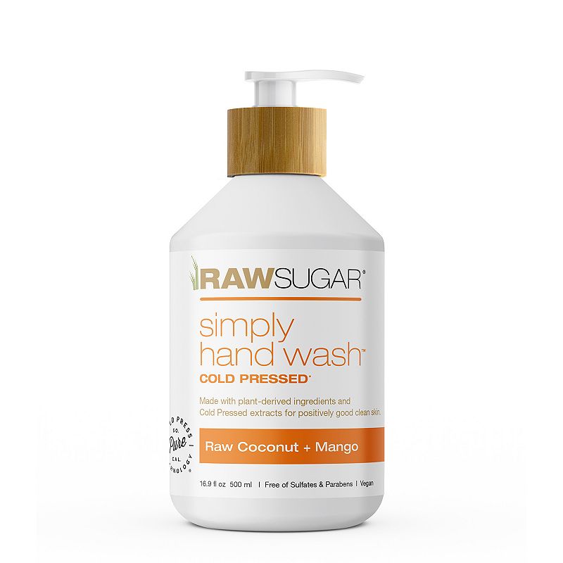 Raw Sugar Natural Hand Wash Raw Coconut + Mango 16.9 Ounces