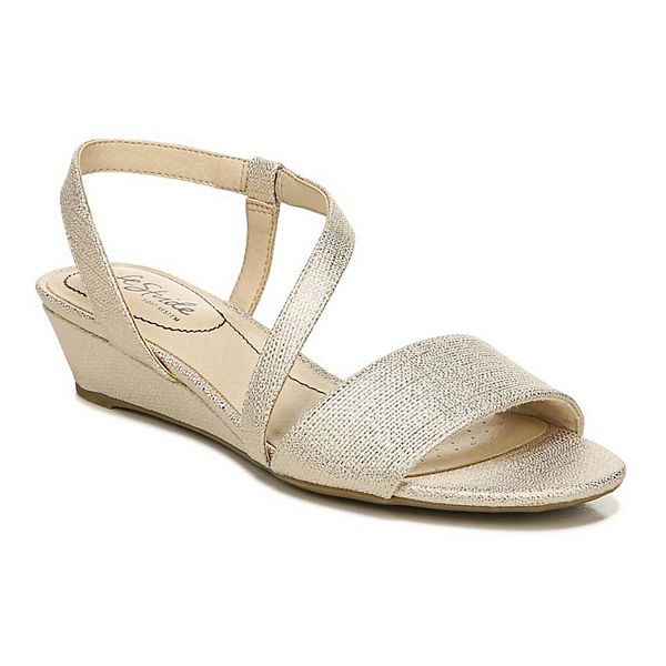 LifeStride Yasmine Women's Wedge Sandals – Light Gold (10 WIDE) – Deal ...