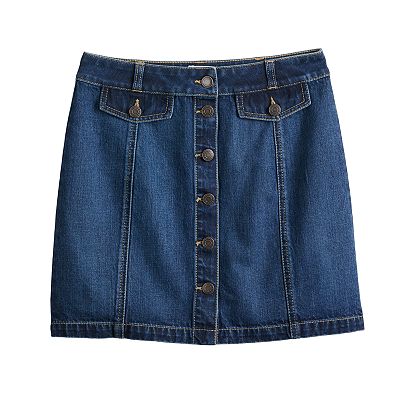 Kohls blue jean skirt hotsell