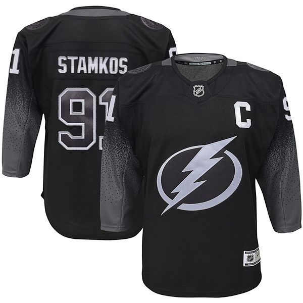 Youth Steven Stamkos Black Tampa Bay Lightning Alternate Premier Player  Jersey