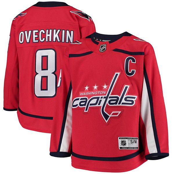 Outerstuff Alexander Ovechkin Washington Capitals #8 Youth Size  Player Name & Number Hoodie (Small) Red : Sports & Outdoors