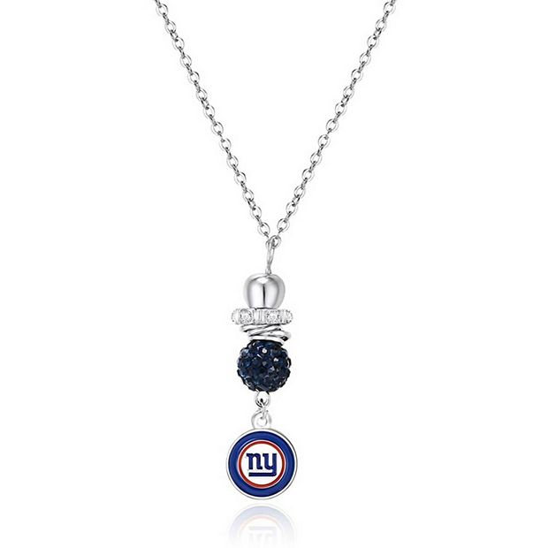 True Fans New York Giants 1/10 CT. T.W. Diamond Logo Necklace in