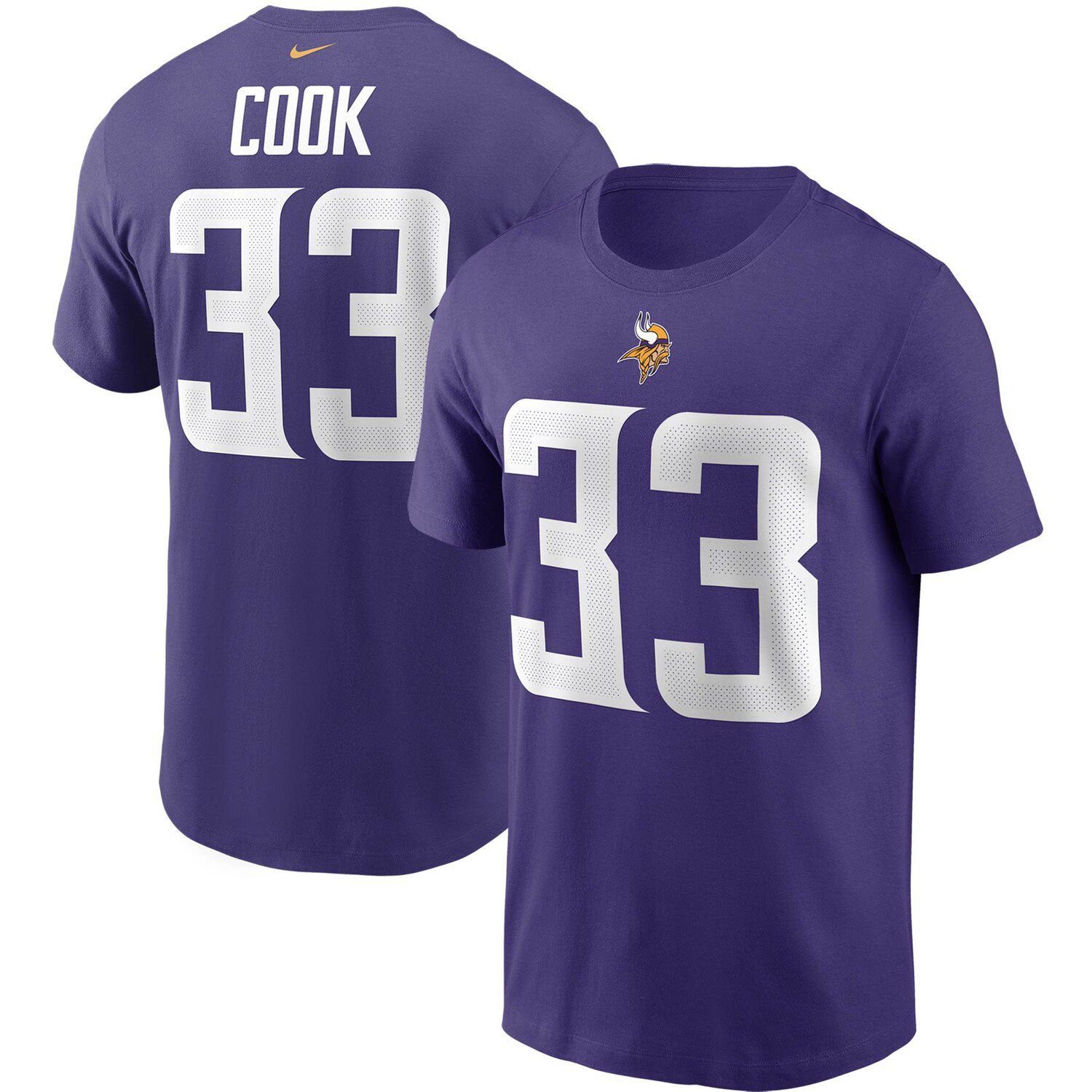 Outerstuff Dalvin Cook Minnesota Vikings Girls Youth Fashion Fan Gear V-Neck T-Shirt - Pink