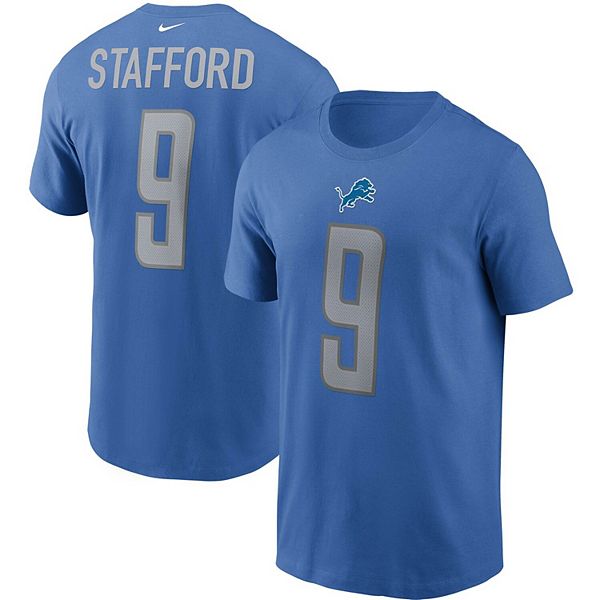 Men's Nike Matthew Stafford Blue Detroit Lions Name & Number T-Shirt