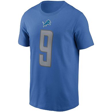 Men's Nike Matthew Stafford Blue Detroit Lions Name & Number T-shirt