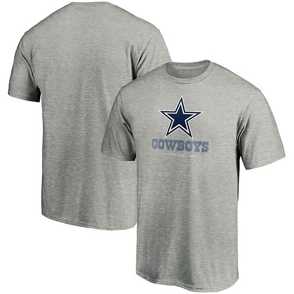 Men's Fanatics Branded Heathered Gray Dallas Cowboys Team Lockup Logo  T-Shirt