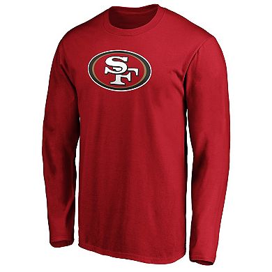 Men's Fanatics Branded Scarlet San Francisco 49ers Team Lockup Long Sleeve T-Shirt