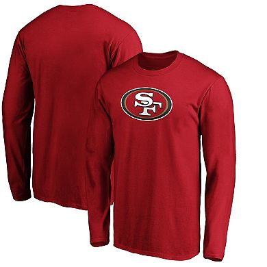 Men's Fanatics Branded Scarlet San Francisco 49ers Team Lockup Long Sleeve T-Shirt