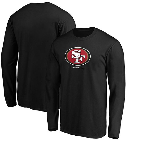 Women's Fanatics Branded Black San Francisco 49ers Logo Team Lockup V-Neck  T-Shirt