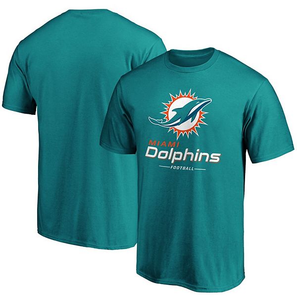 Men's Fanatics Branded Aqua Miami Dolphins Team Lockup Logo T-Shirt